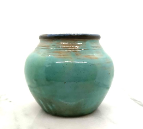 Blue green glazed studio - blue/green,