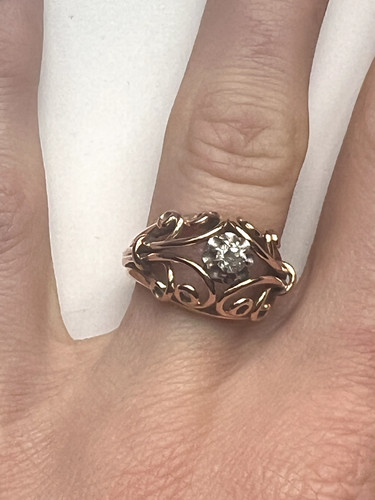Antique rose gold platinum - &,