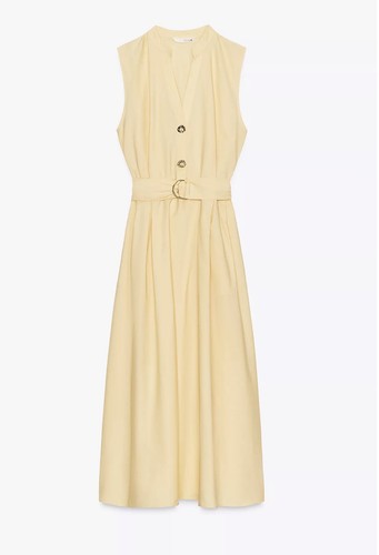 Zara butter yellow poplin - butter,