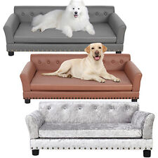 XL Large Heavy Duty Pet Sofa Couch Raised Pet Dog Lounge Bed Comfortable Cushion