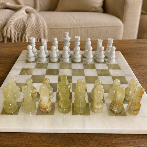 Handmade onyx chess - handmade, set