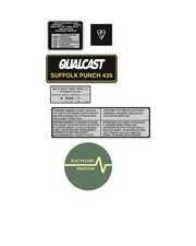Qualcast Suffolk Punch 43S Lawn Mower Decal Set