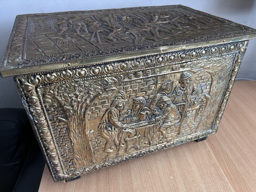 Vintage tavern scene brass - tavern,