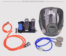 Full Face Gas Mask Flow Supplied Air Fed Chemical Spray Painting Respirator