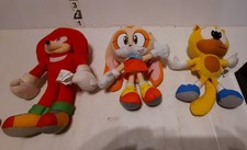 3 x 10" Sonic the Hedgehog soft toy plush - Knuckles  Cream Rabbit Ray Squirrel