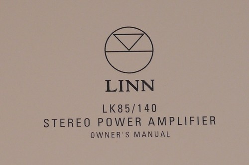 Linn lk85 140 owners - linn, manual