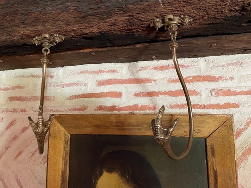 Rare pair antique french brass - antique,