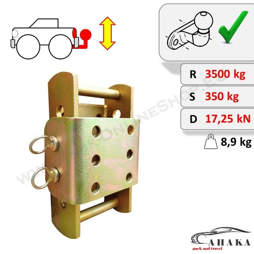 Tow bar ball hitch drop - bar,