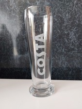 Costa Coffee Tall Long Frappe Milkshake Latte Glass 500ml