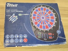 Crivit Electronic Soft Tip Dartboard with LED Display Complete Set, Box + Darts