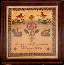 Antique  Needlework  Sampler