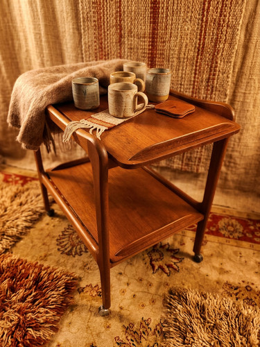 Danish teak drinks trolley - teak,
