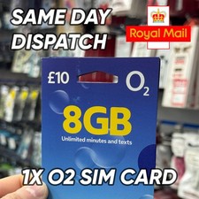 1x O2 Pay As You Go £10 SIM – Brand New – Triple-Cut