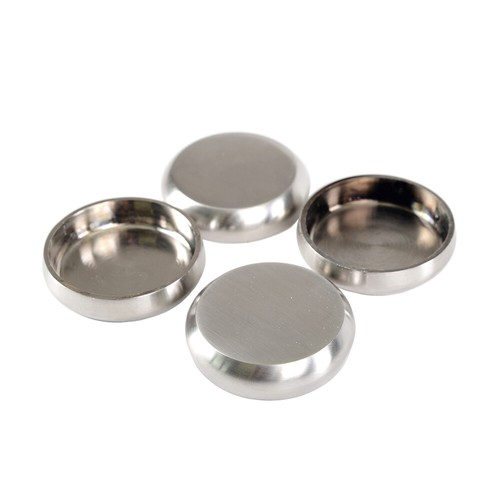 Solid brass castor cups - solid,