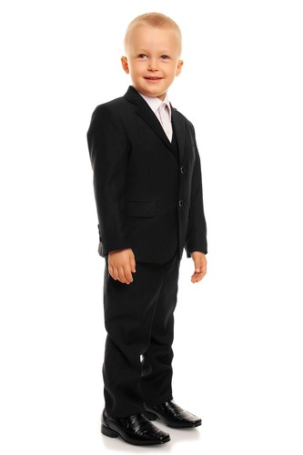 Black piece boy suits boys - black,