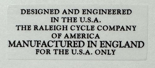 Raleigh cycle company - raleigh, of