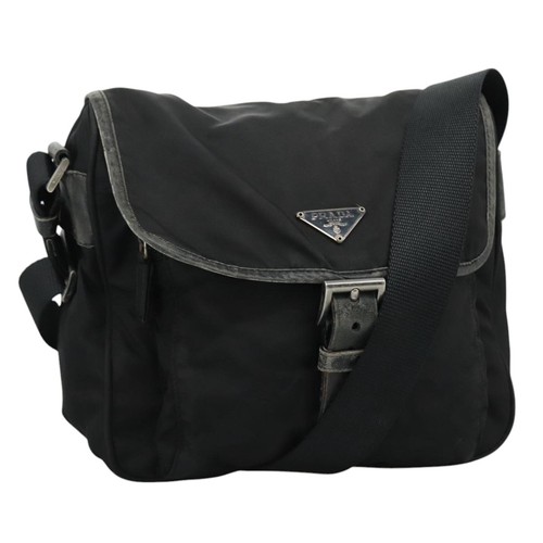 Prada shoulder bag nylon black - nylon,