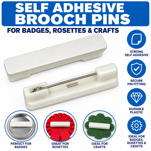 Self adhesive brooch pins - self,