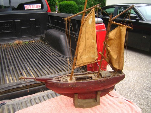 Vintage antique pond yacht - vintage,