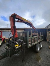 Timber Trailer with Grab and Rotator, Forestry, Hiab Trailer, Crane Trailer