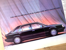 RENAULT 25 V6 TURBO ORIGINAL FRAMEABLE WALL ART MAGAZINE CAR ADVERT