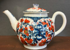 Antique 18th Century Dr Wall First Period Worcester Crescent Moon Imari Teapot