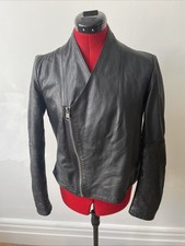 Zara Basic Black Leather Biker