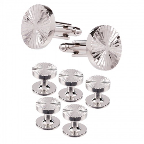 Dress studs etched silver - dress,