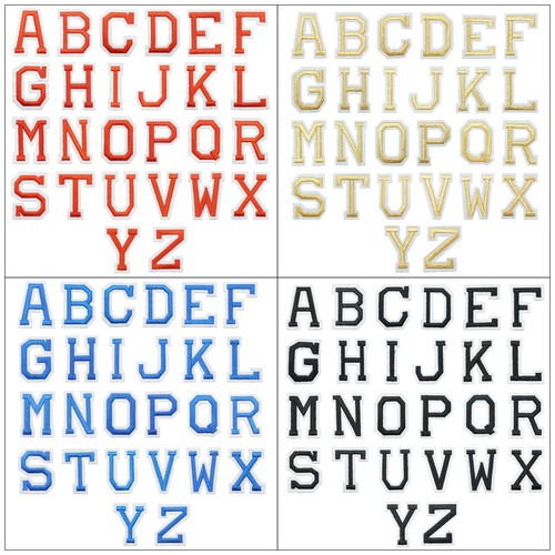 Letter patches embroidered - letter,