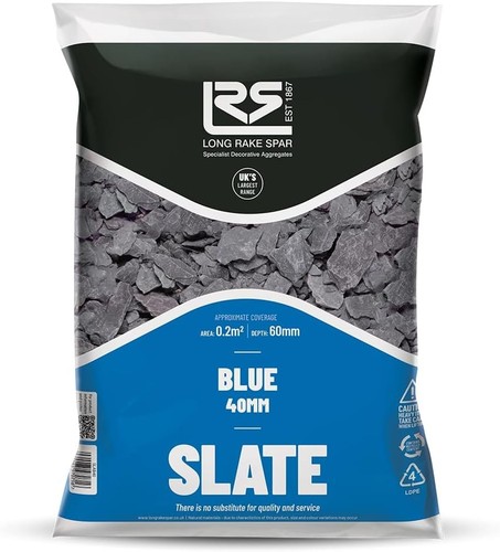 Blue slate chippings 40mm - chippings,