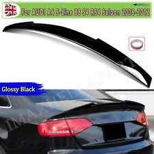 For Audi A4 B8 Gloss Black Rear M4 Style Boot Lip Spoiler Wing PREFACELIFT 08-12