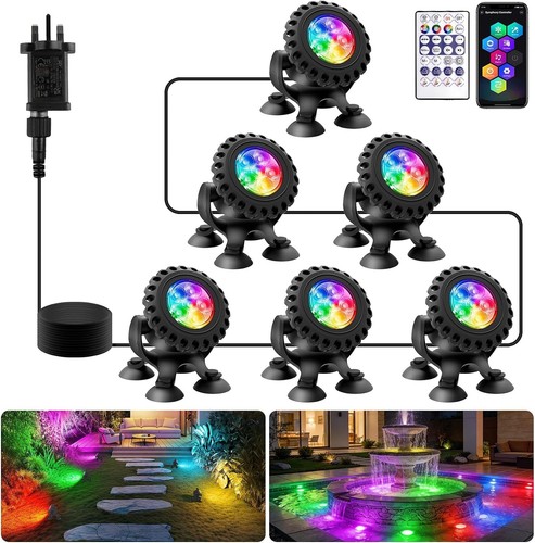 6pcs rgb underwater pond - 6pcs,