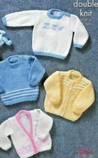 #287 DK Baby Boy & Girl 14-24" Cardigans & Sweaters Knitting Pattern COPY