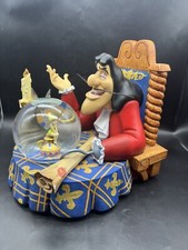 RARE Large Disney Peter Pan Captain Hook Tinkerbell Snow Globe Music  10"x 11.25