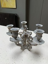 Antique Ornate French Candle Stick Table Candelabra Brass Decorative Original
