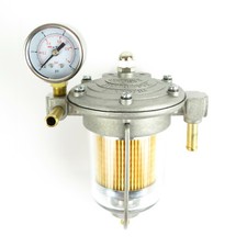 Malpassi Filter King pressure regulator 85mm clear glass bowl with gauge