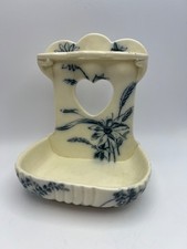 Antique Ceramic Toothbrush Holder Stamped Powell Bishop & Stonier Oriental Ivory