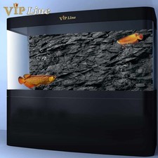 Black Rock Aquarium Background Self-Adhesive HD Poster Fish Tank 3D Sticker