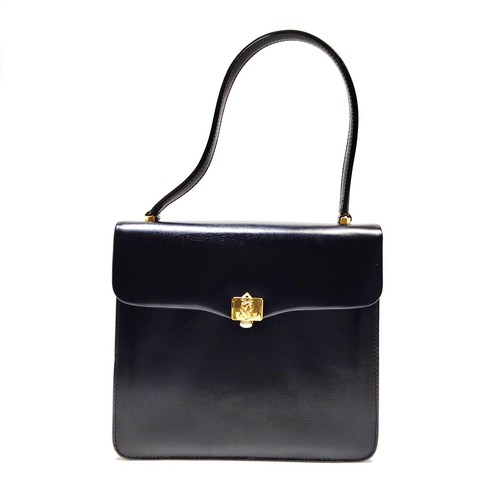 Launer hand bag black leather - hand,