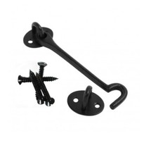Cabin Hook Cast Iron Black HEAVY DUTY for Gate Door Eye Latch Catch