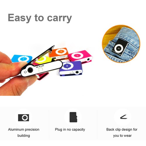 Silver mini portable - silver, mp3
