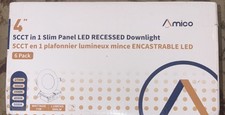 Amica 4” 5CCT in 1 Slim Panel LED RECESSED Downlight NIB 6 Pack
