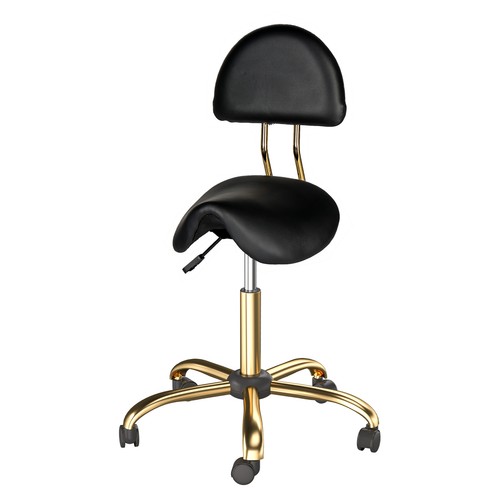 Saddle stool with wheels - with,