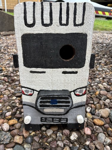 Handmade wooden van - van, bird