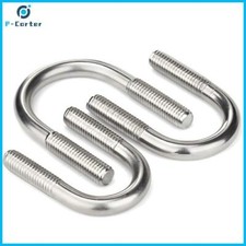 M6 M8 M10 M12 U BOLTS U CLAMP ROUND A2 STAINLESS STEEL STANDARD PIPE