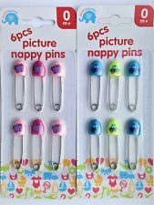 PICTURE NAPPY PINS - 2 Designs