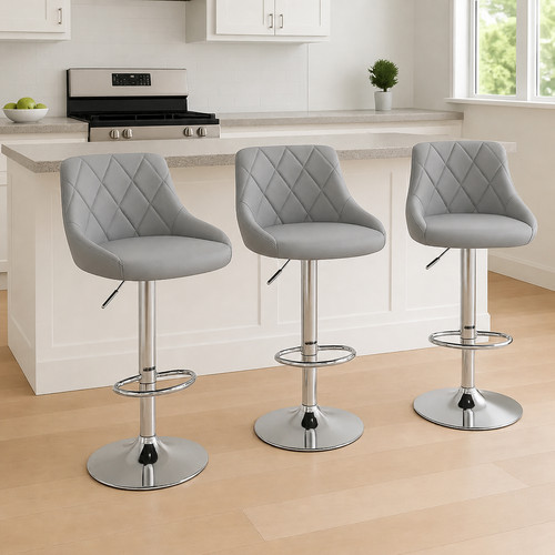 Bar stools leather - 3x,