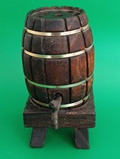 Vintage Rustic Wooden Pop Up Barrel Cigarette Dispenser