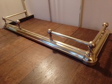 Vintage Brass Fire Fender Length 118cm  approx  Fire Kerb Old Vintage