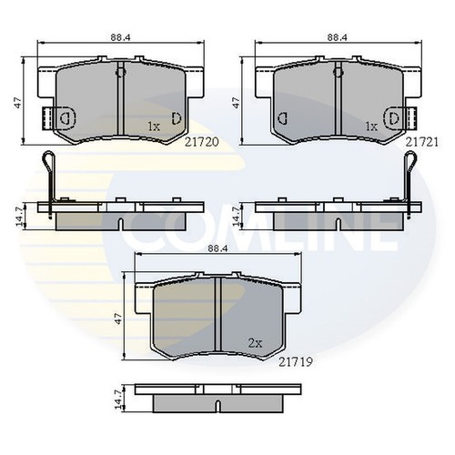 Brake pads set - set, for